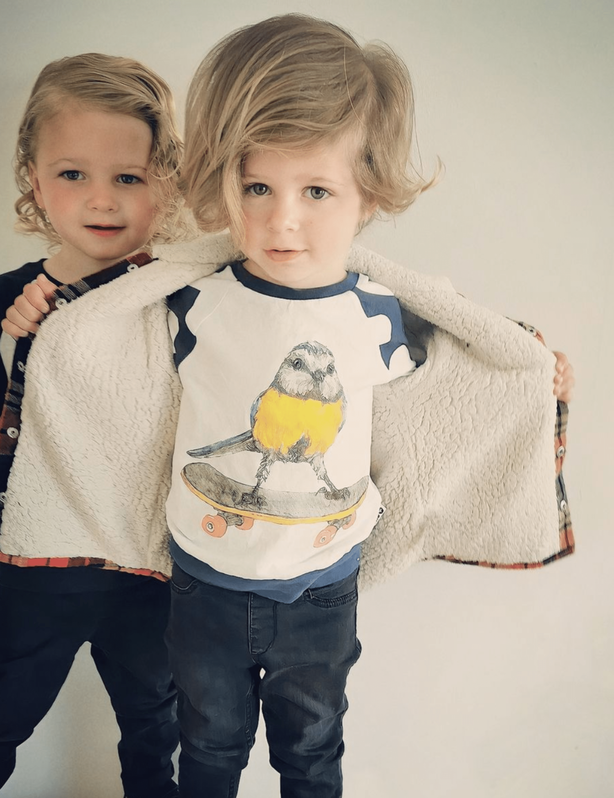 Organic LS Raglan Tee - Skateboard Birdie - The QT