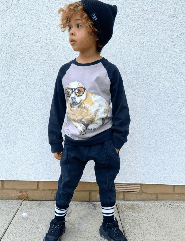 Organic LS Raglan Tee - Seal Pup - The QT