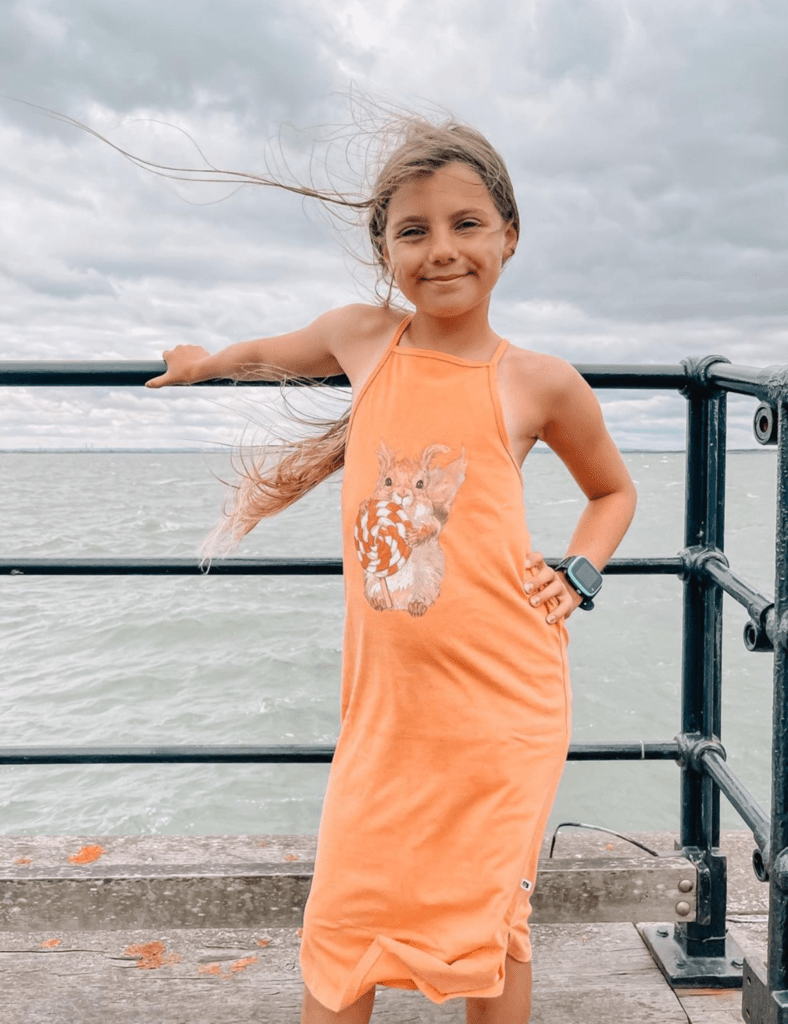 Organic Cami Midi Dress - Lolly Squirrel - The QT