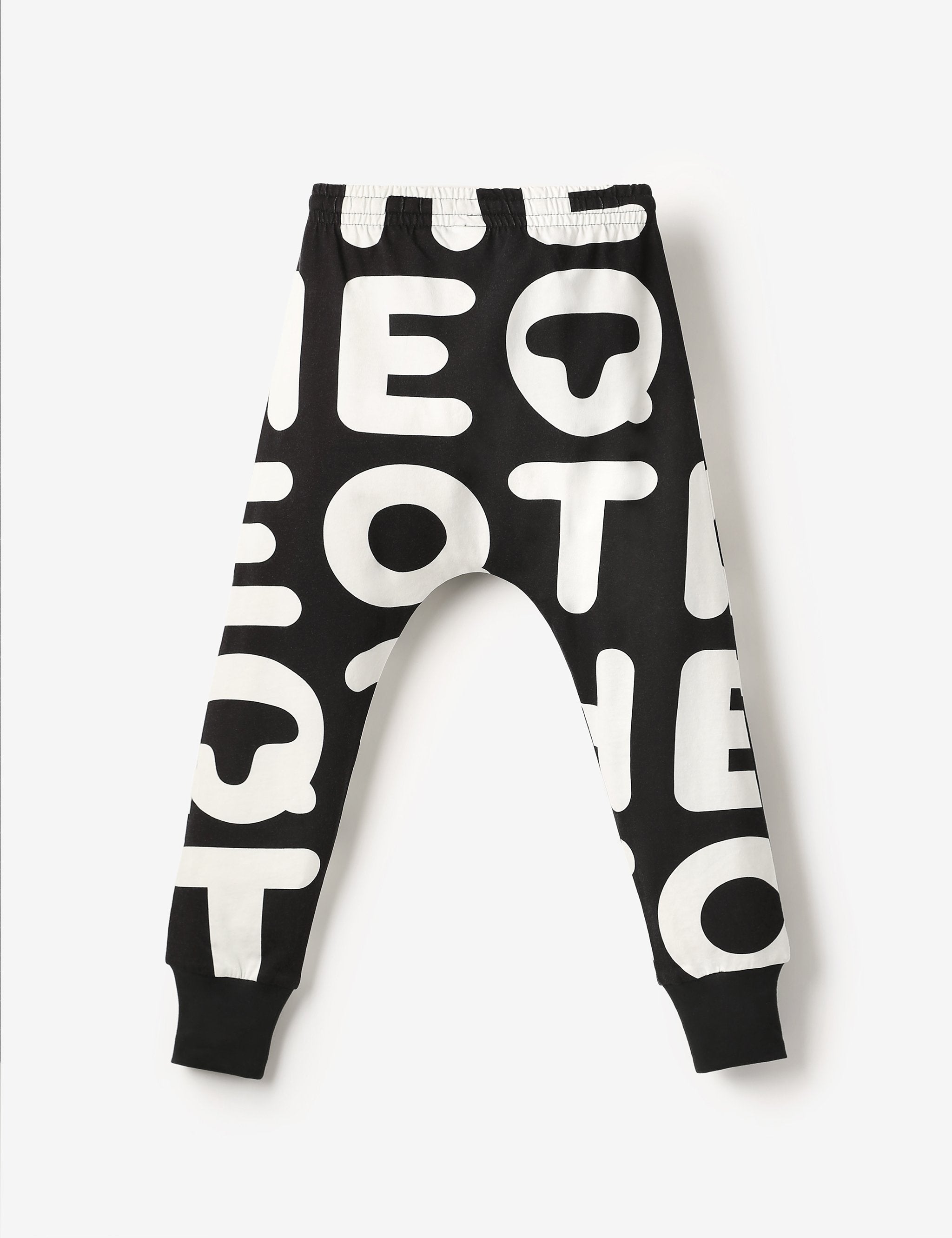 Organic Jersey Joggers - Black White THEQT - The QT