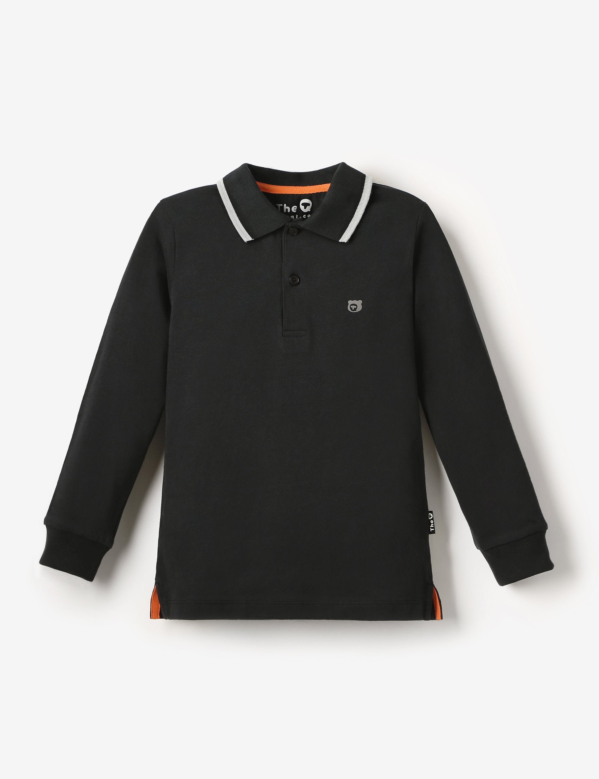 Organic LS Jersey Polo - Black Ink - The QT