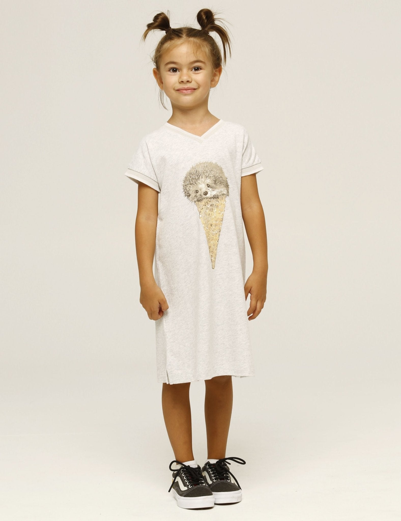 Organic Cap Sleeve Dress - Ice Cream Hedgie - The QT