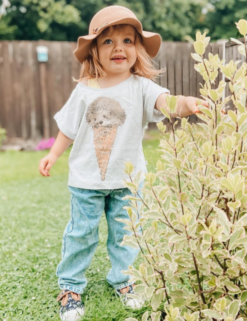 Organic Cap Sleeve Tee - Ice Cream Hedgie