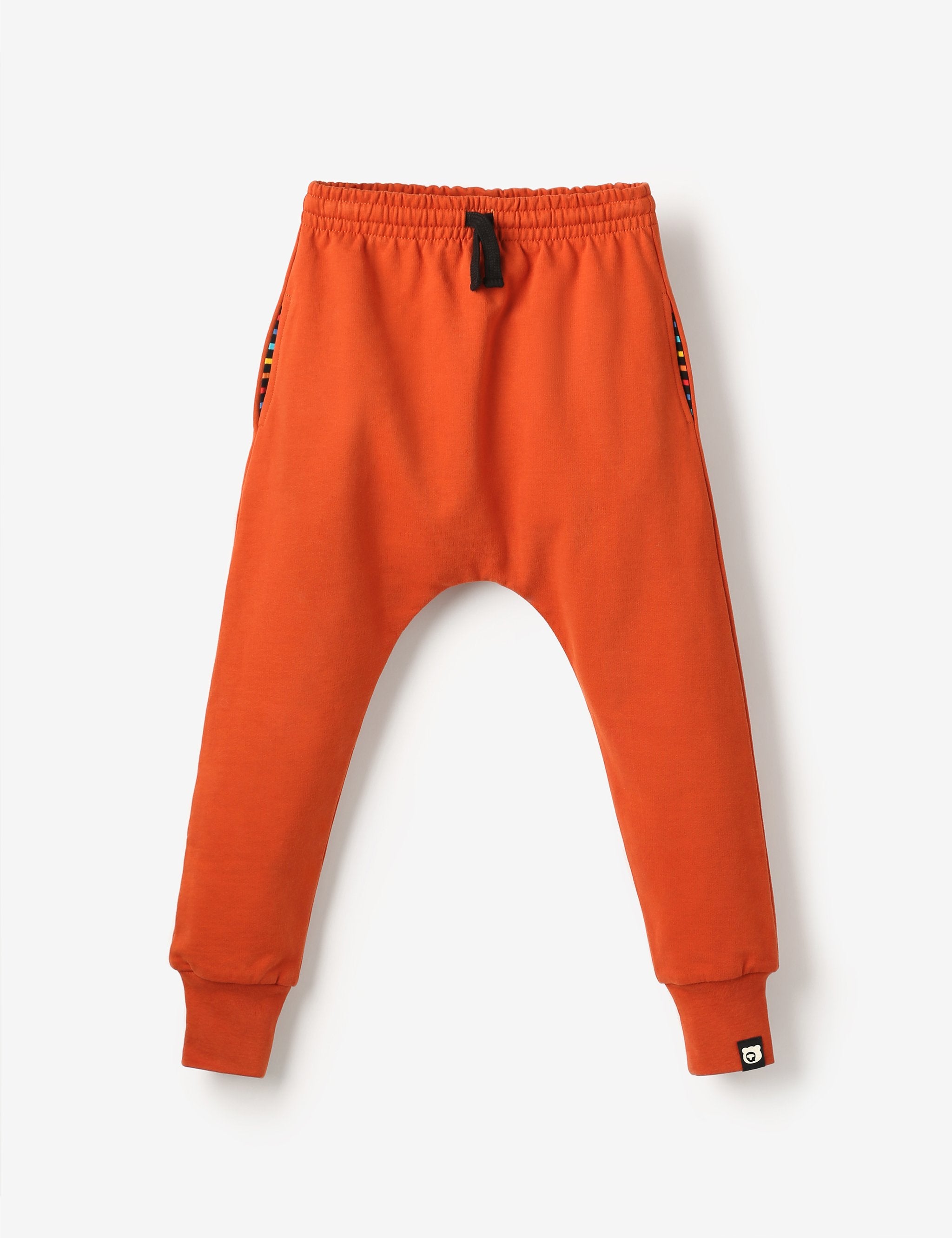 Organic Cosy Terry Joggers - Red Brick