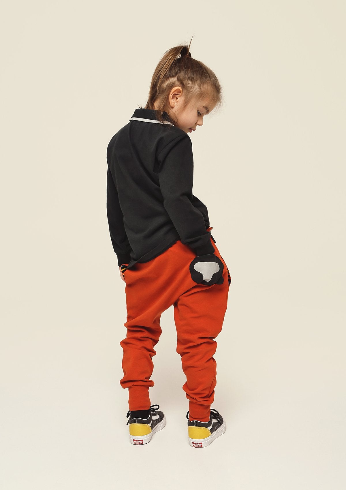 Organic Cosy Terry Joggers - Red Brick