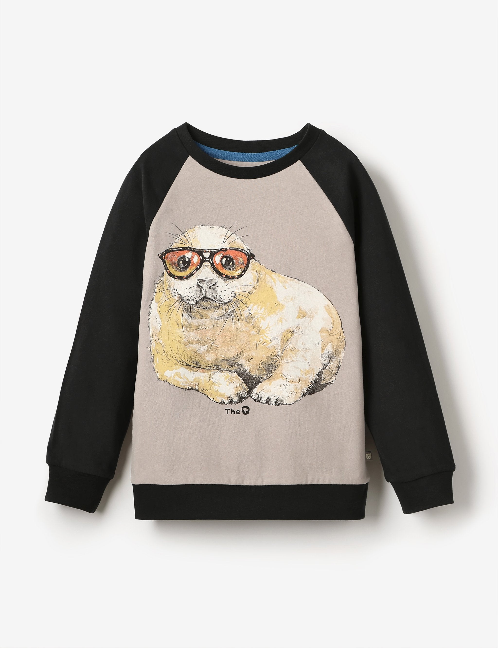 Organic LS Raglan Tee - Seal Pup