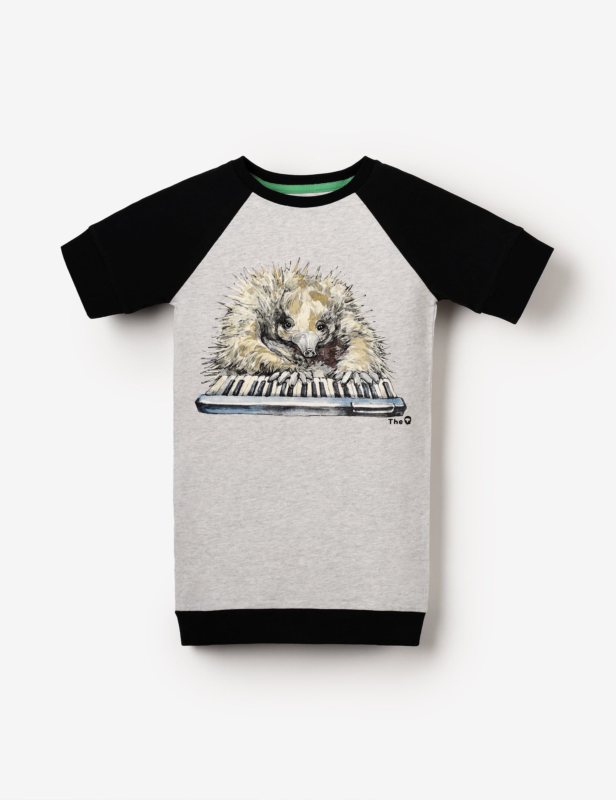 Organic T-shirt Tunic - Echidna Pianist