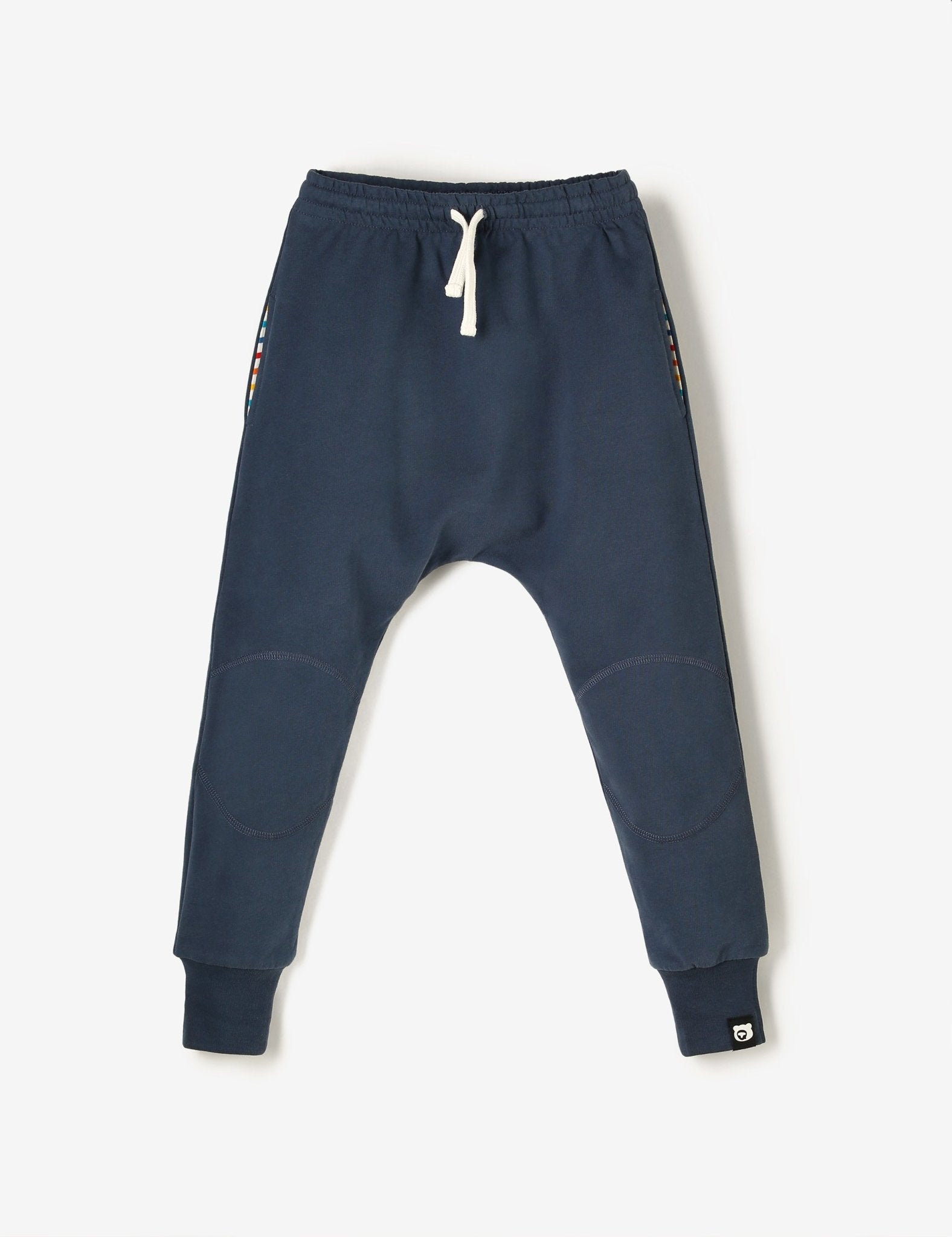 Knee Patch Terry Joggers - Navy - The QT