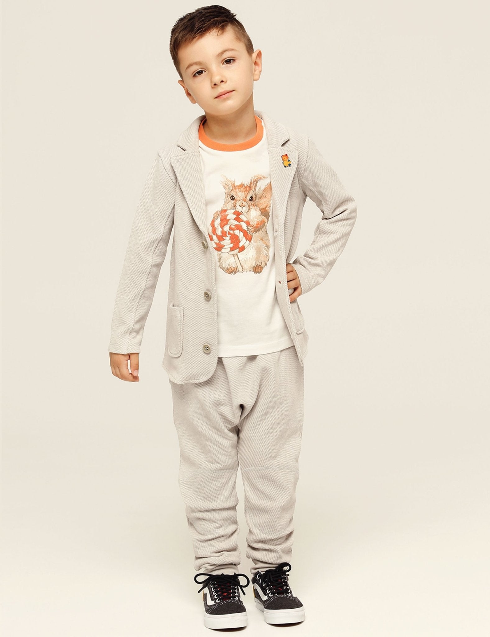 Knee Patch Terry Joggers - Nimbus Cloud - The QT