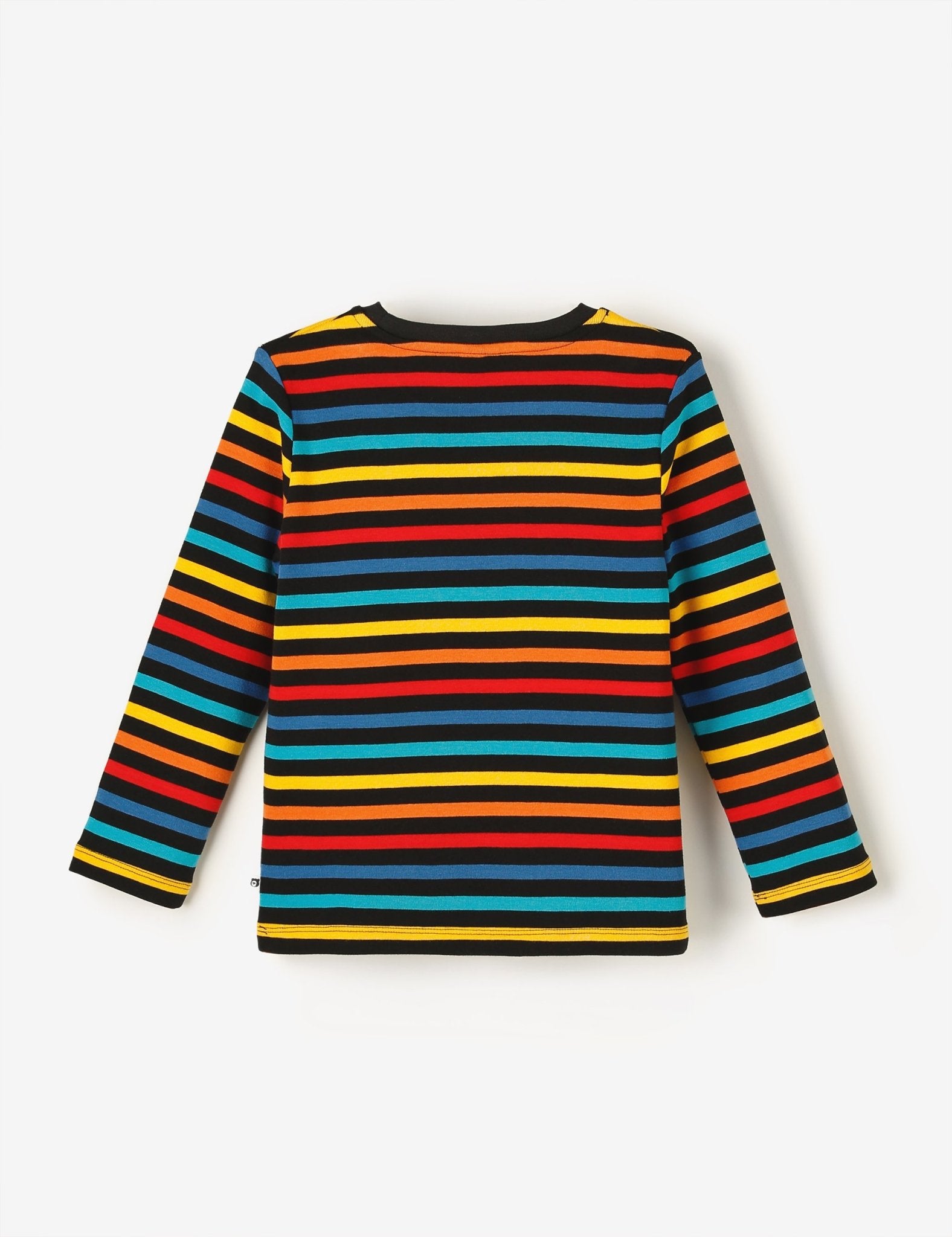 LS Cosy Rib Tee - Black Multistripe - The QT