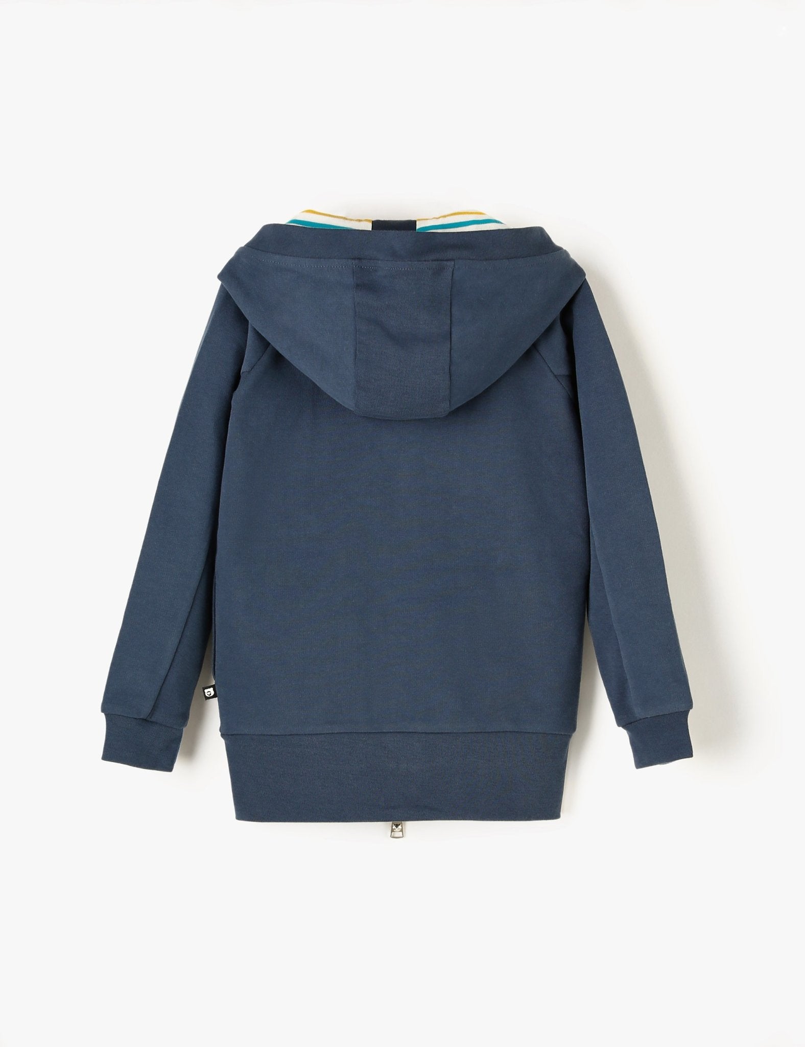 Zip-Up Long Hoodie - Navy - The QT